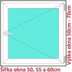 Plastová okna O SOFT šířka 50, 55 a 60cm x výška 50-70cm 